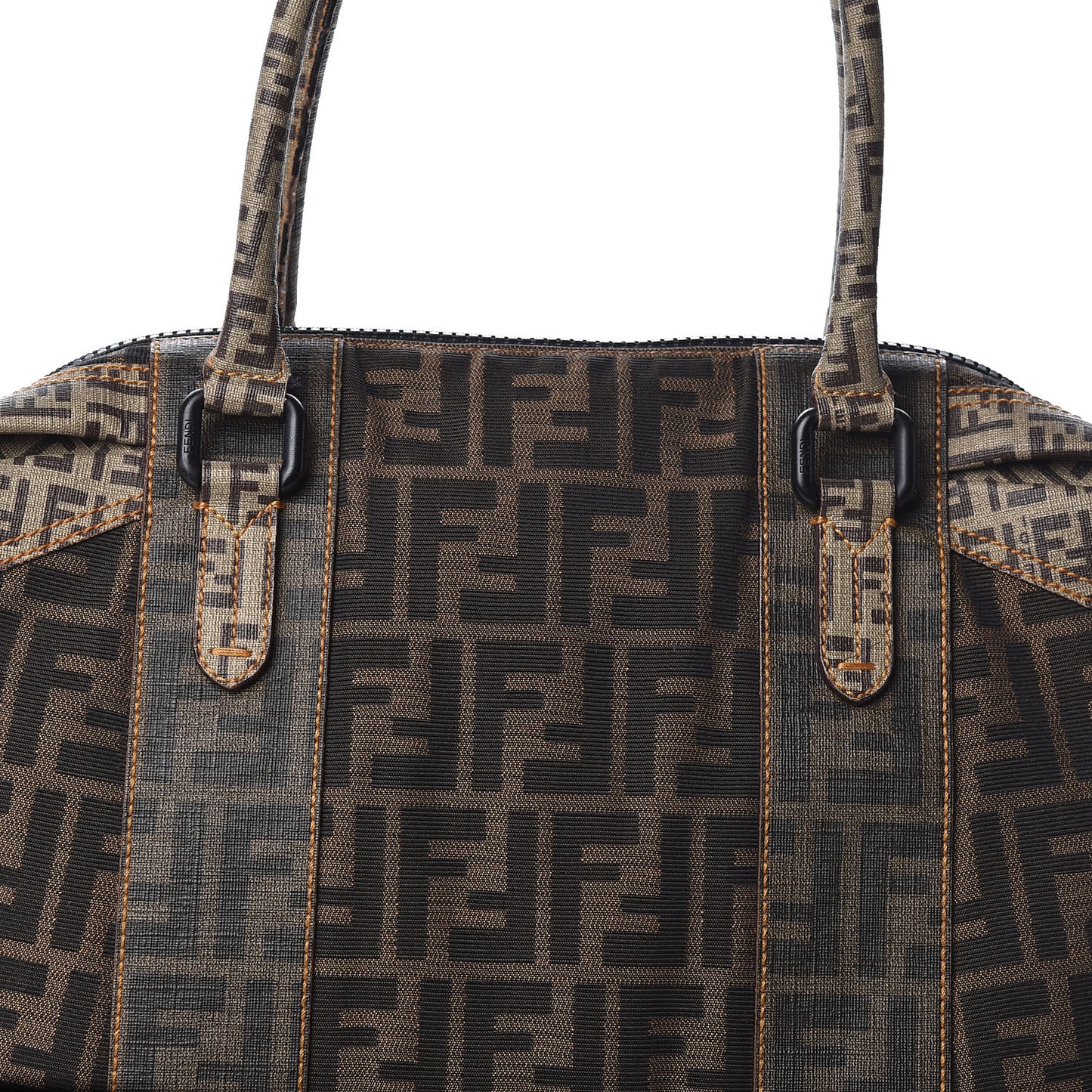 Zucca Zucchino Spalmati Large B Mix Tote Tobacco