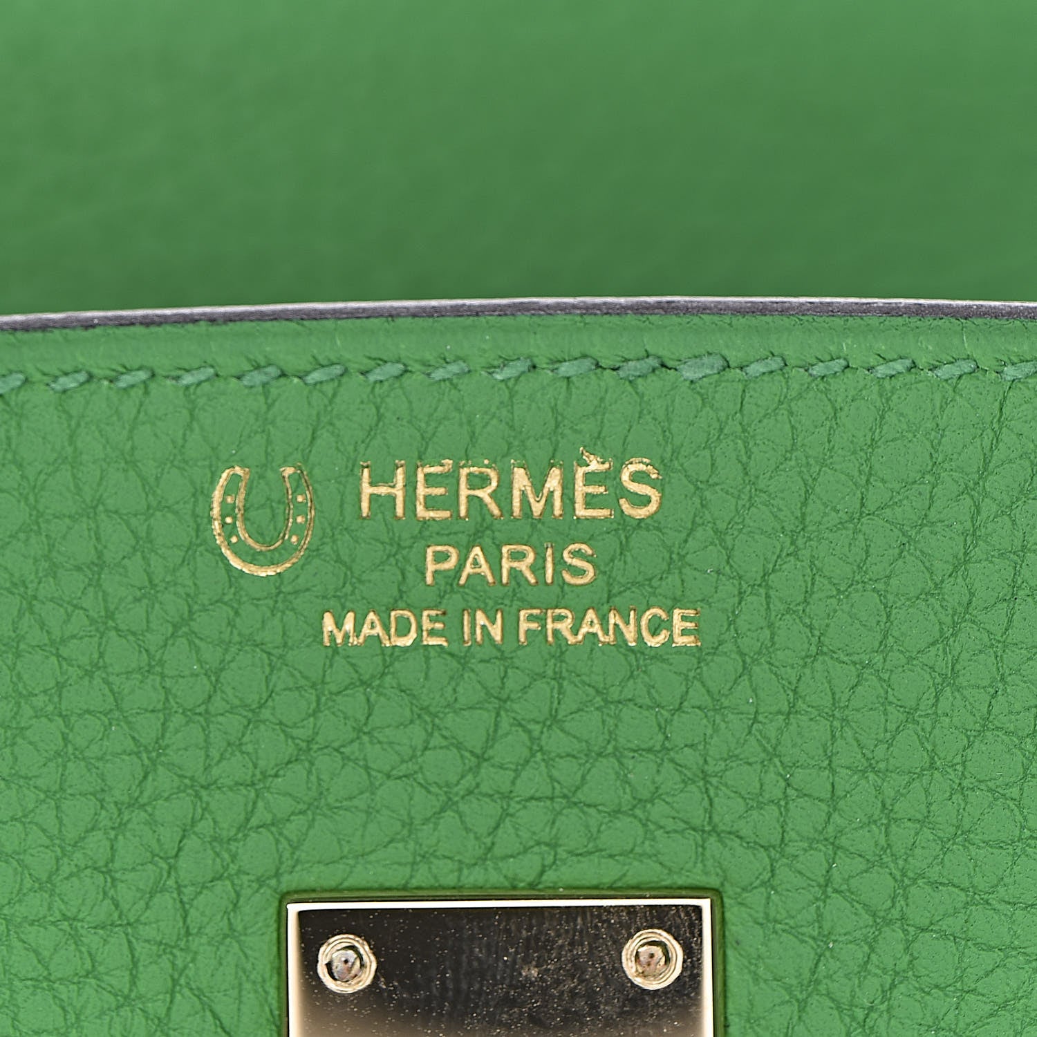 Hermes Togo Bi Color Horseshoe Birkin 25 Bambou Bleu Nuit 32 of 37