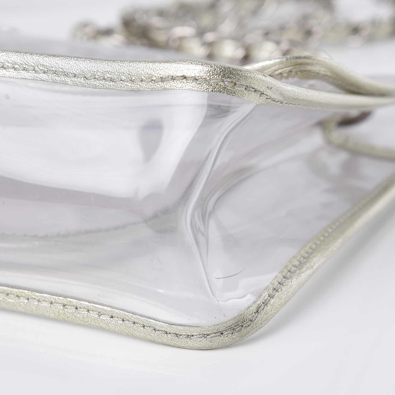 Chanel Lambskin Vinyl Large Naked Flap Silver 9 of 9