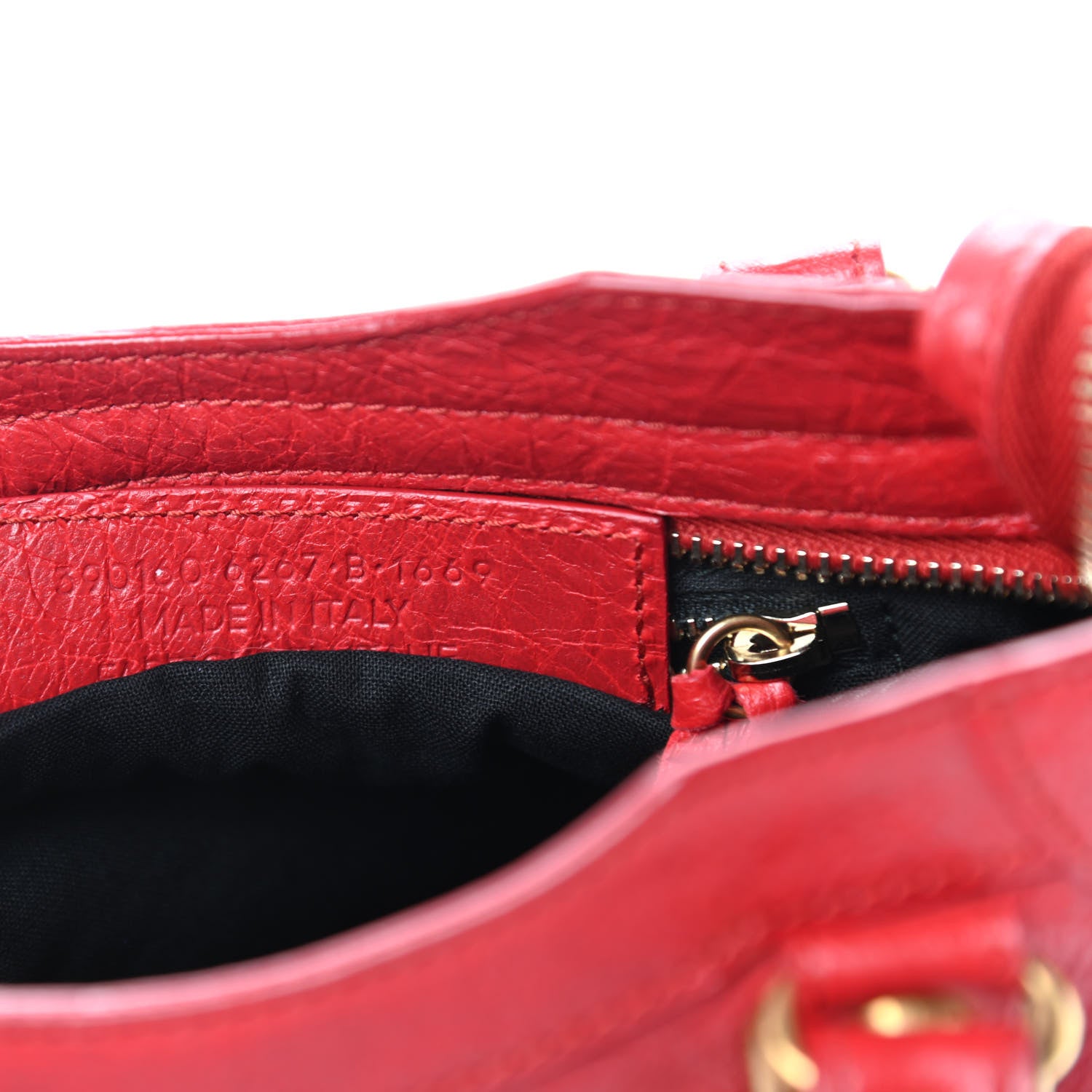 Balenciaga Agneau Gold Metallic Edge Hardware Mini City Rouge Rubis 8 of 11
