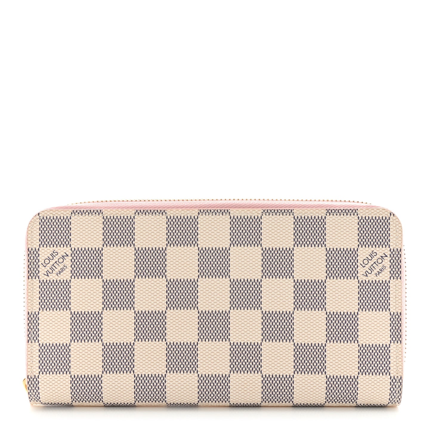Damier Azur Zippy Wallet Rose Ballerine
