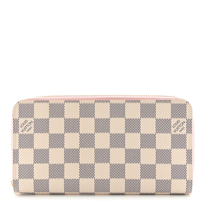 Louis Vuitton Damier Azur Zippy Wallet Rose Ballerine 1 of 7