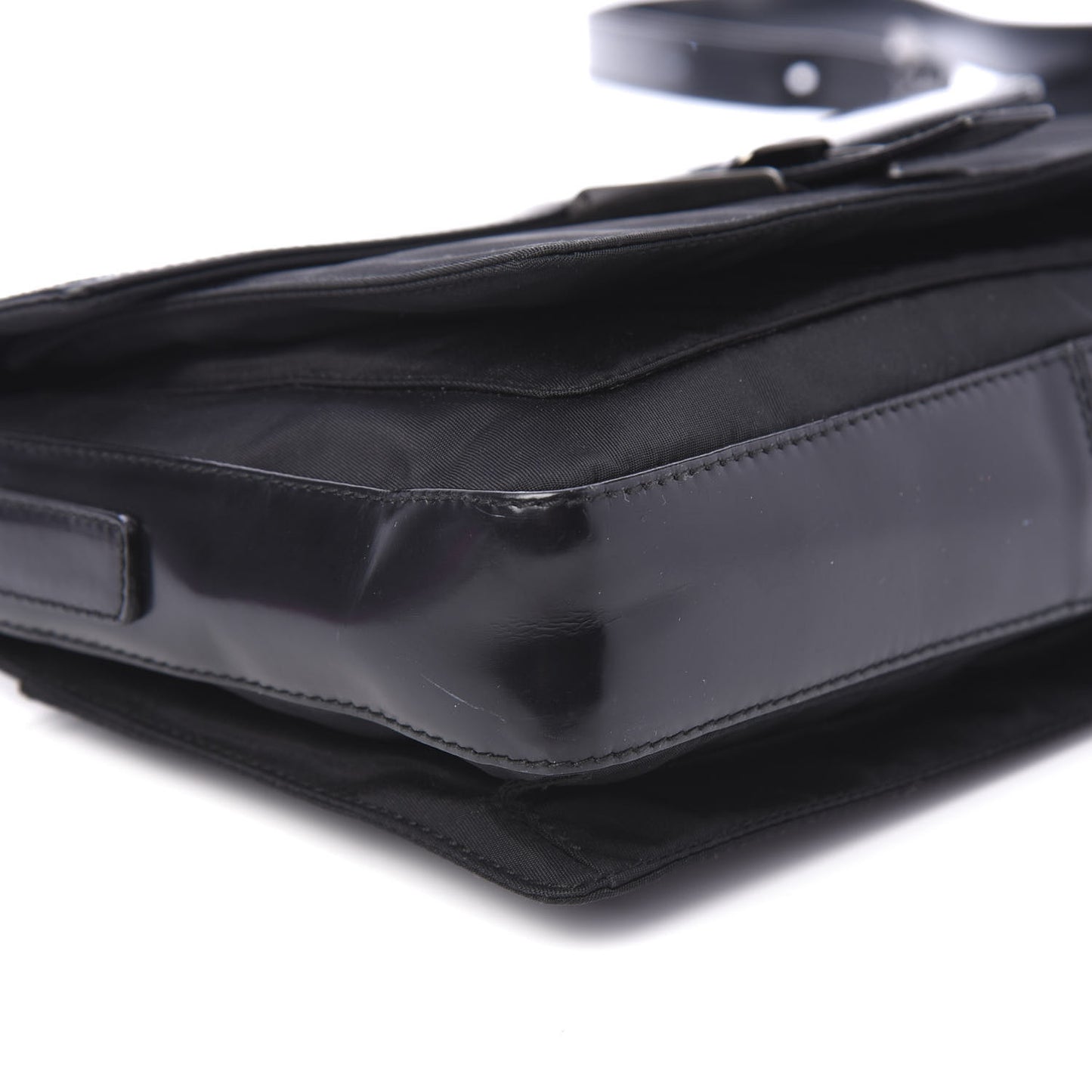 Tessuto Nylon Spazzolato Shoulder Bag Black