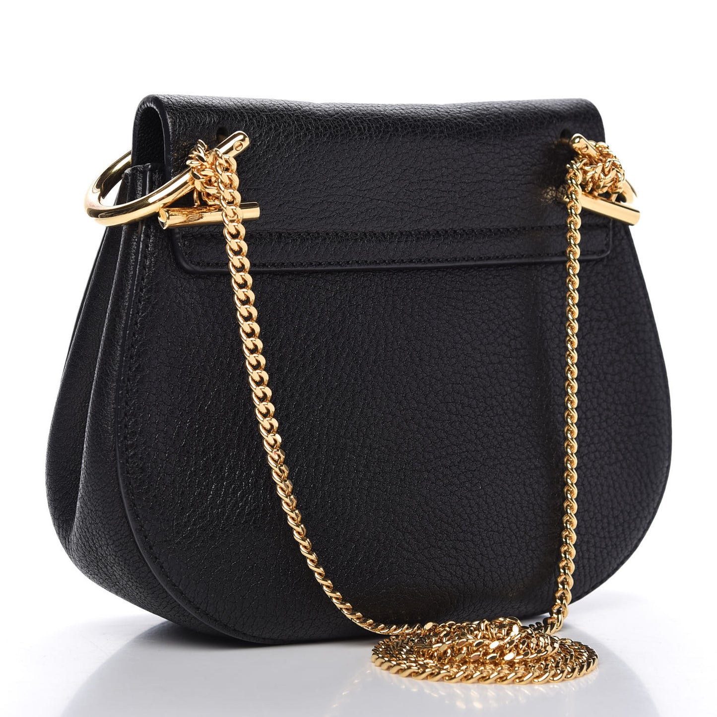 Grained Lambskin Mini Drew Shoulder Bag Black