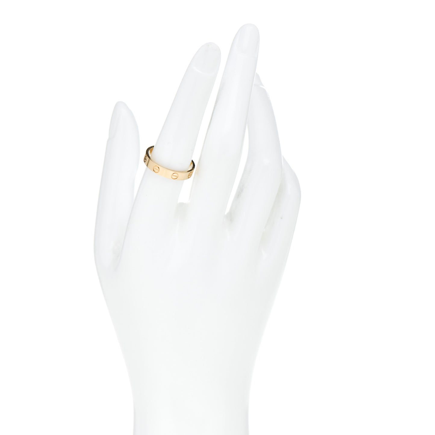18K Yellow Gold 3.5mm LOVE Wedding Band Ring 56 7.5