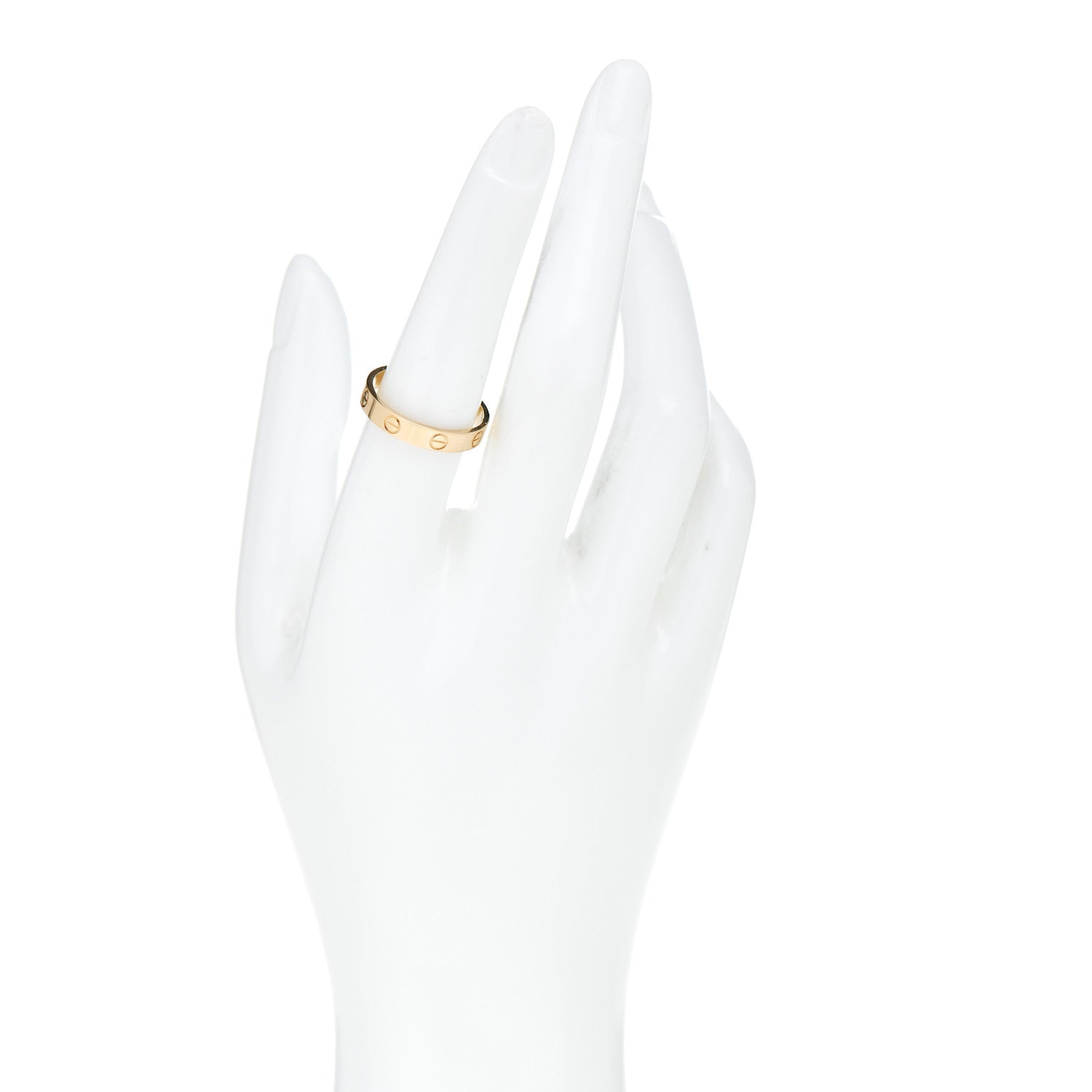 Cartier 18K Yellow Gold 3.5mm LOVE Wedding Band Ring 56 7.5 2 of 5