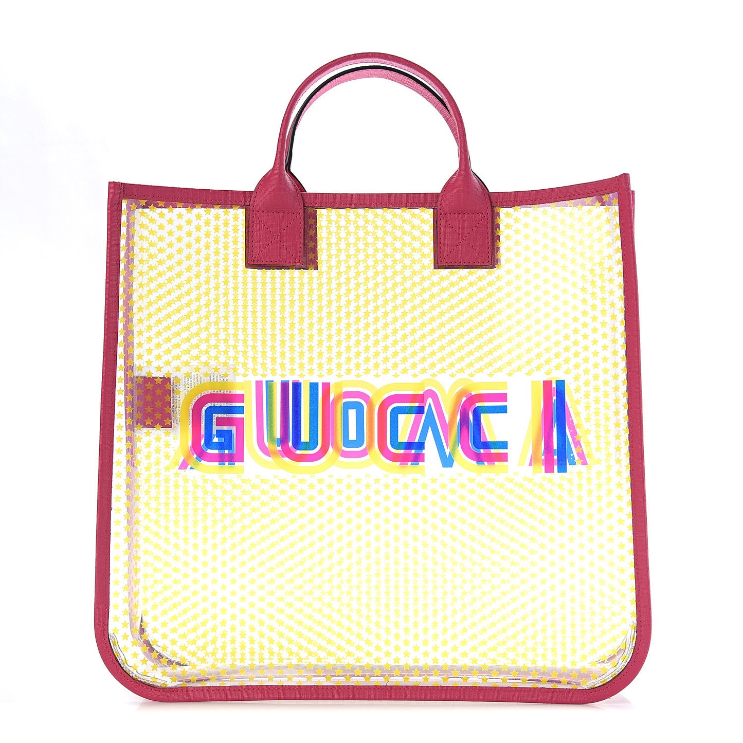 Vinyl Gucci Amour Stars Childrens Tote Multicolor Glass Bright Fuxia