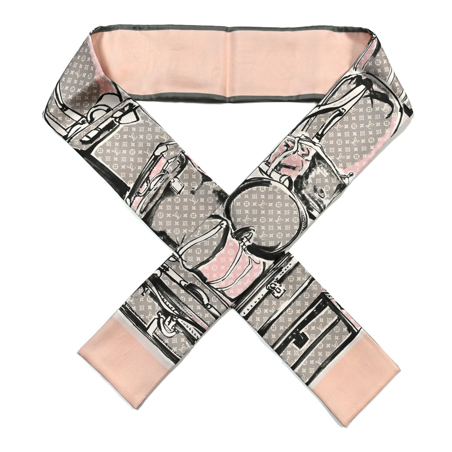 Silk Monogram Trunks Bandeau Rose Poudre