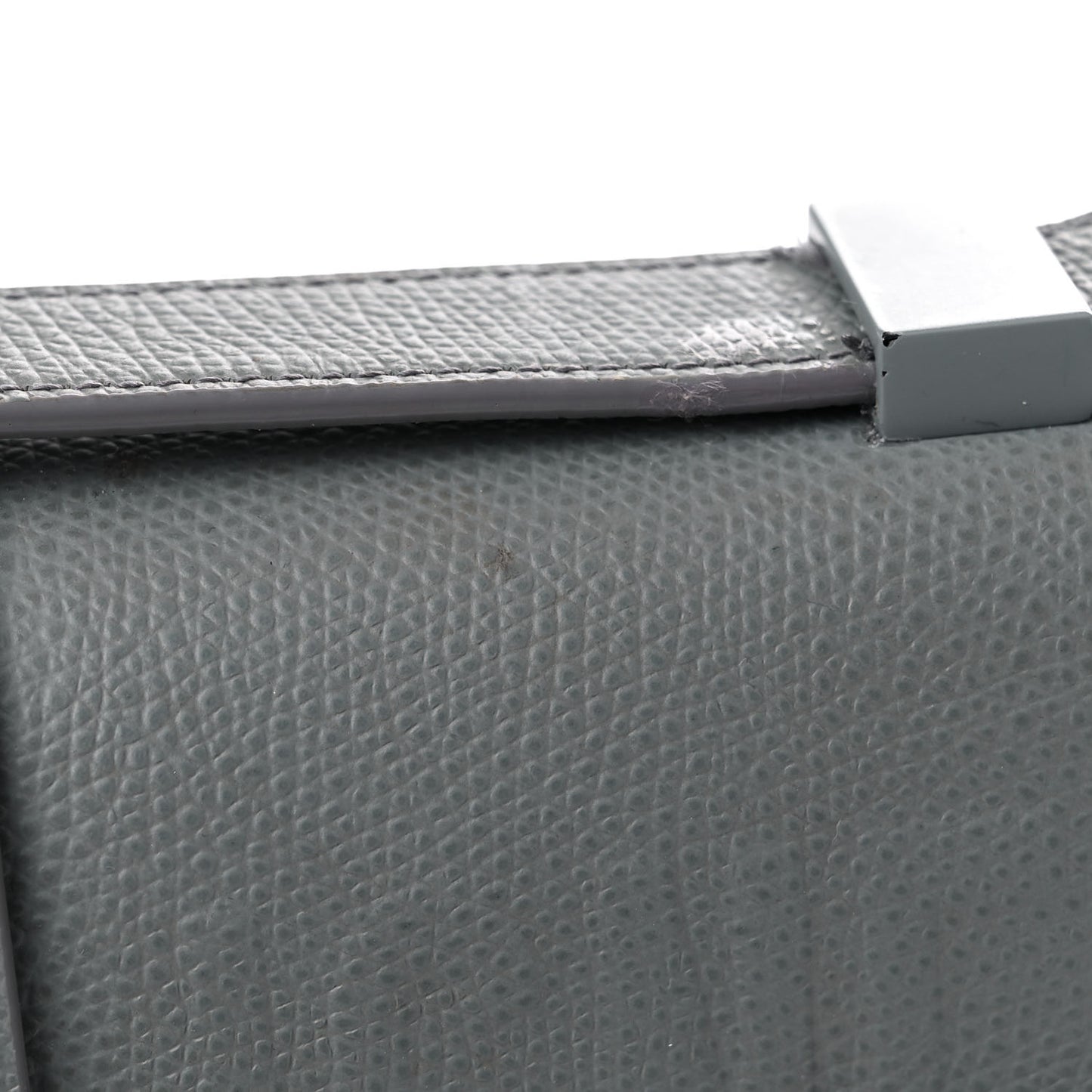 Ultra Matte Grained Calfskin 30 Montaigne Flap Bag Grey