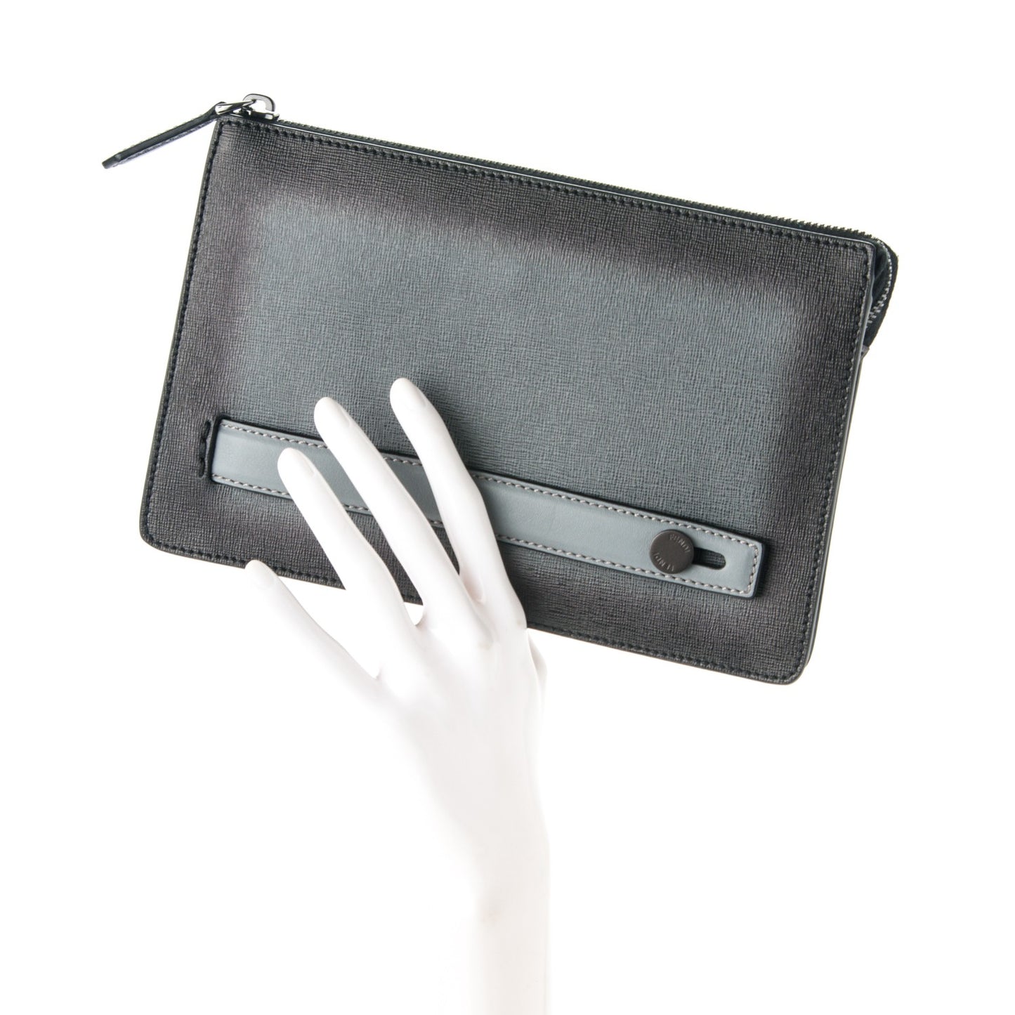 Vitello Elite Clutch Light Grey