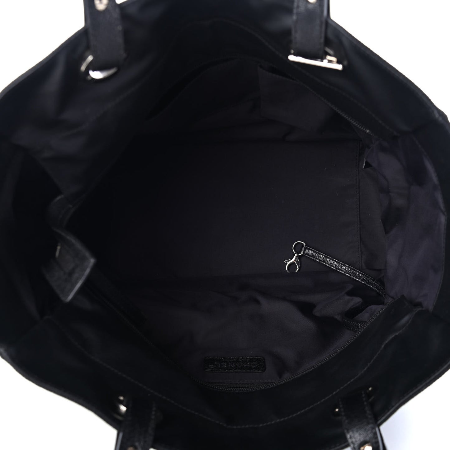Coated Canvas Quilted Large Paris Biarritz Tote Black