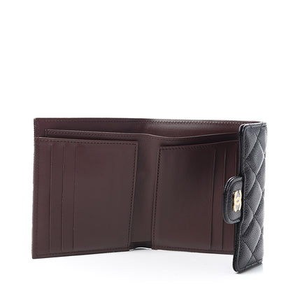 Chanel Caviar Quilted Compact Flap Wallet Black 4 of 8