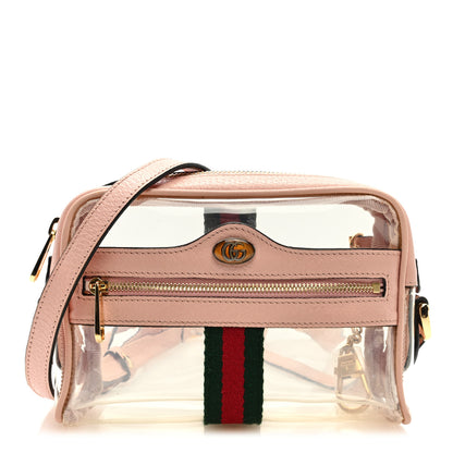 Gucci Vinyl Web Mini Ophidia Transparent Shoulder Bag Perfect Pink 1 of 8
