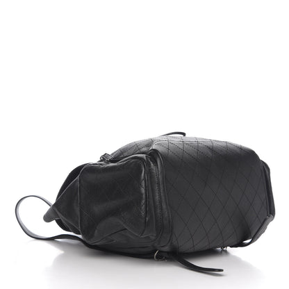 Chanel Grained Calfskin Stitched Pocket Backpack Black 3 of 9