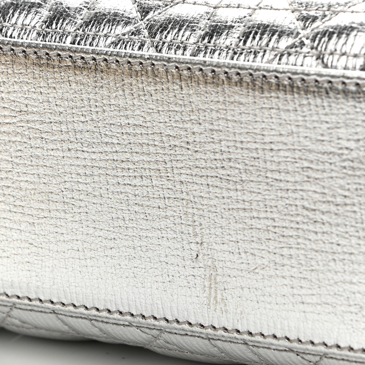 Christian Dior Metallic Grained Calfskin Cannage Small Lucky Badges My Lady Dior Silver 11 of 12