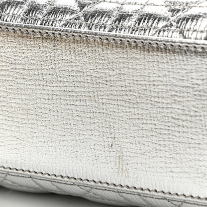 Christian Dior Metallic Grained Calfskin Cannage Small Lucky Badges My Lady Dior Silver 11 of 12