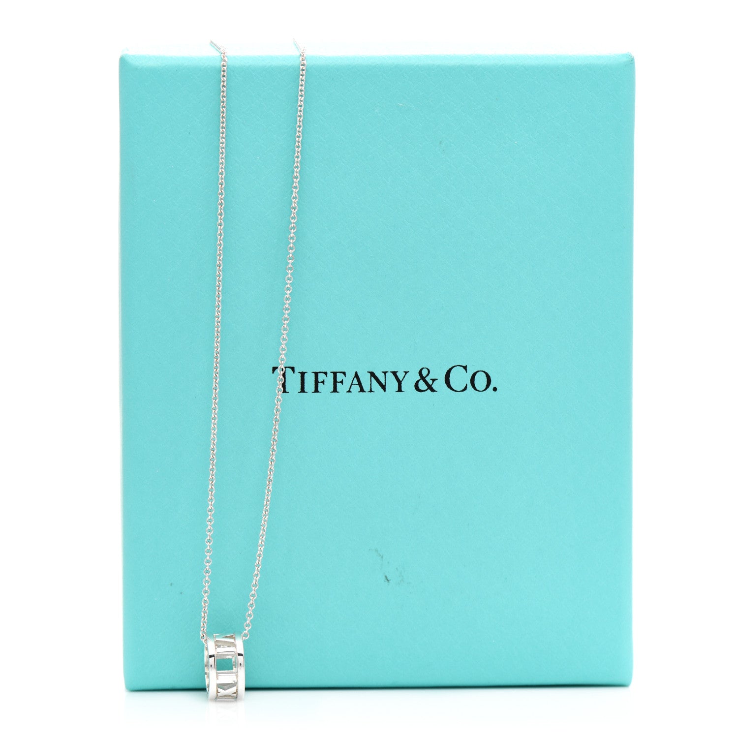 Tiffany Sterling Silver Atlas Open Pendant Necklace 6 of 6