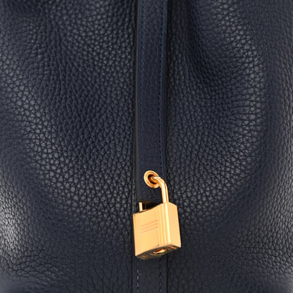 Hermes Taurillon Clemence Picotin Lock 18 PM Bleu Nuit 8 of 11