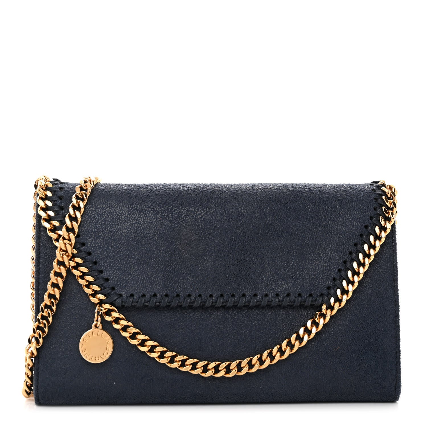 Stella McCartney Shaggy Deer Falabella Mini Crossbody Bag Navy 1 of 9