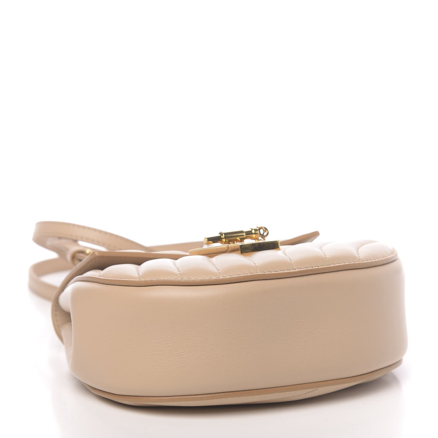 Calfskin Quilted Mini Drew Bijou Shoulder Bag Pearl Beige