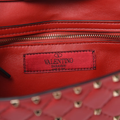 Valentino Garavani Nappa Rockstud Spike Wallet on Chain Rosso Valentino 5 of 9