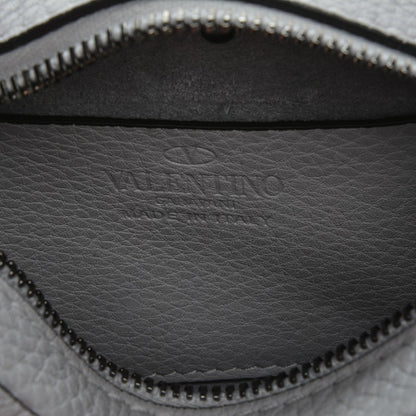 Valentino Garavani Grained Calfskin Small Rockstud Flap Pocket Camera Crossbody Bag Pastel Grey 5 of 6