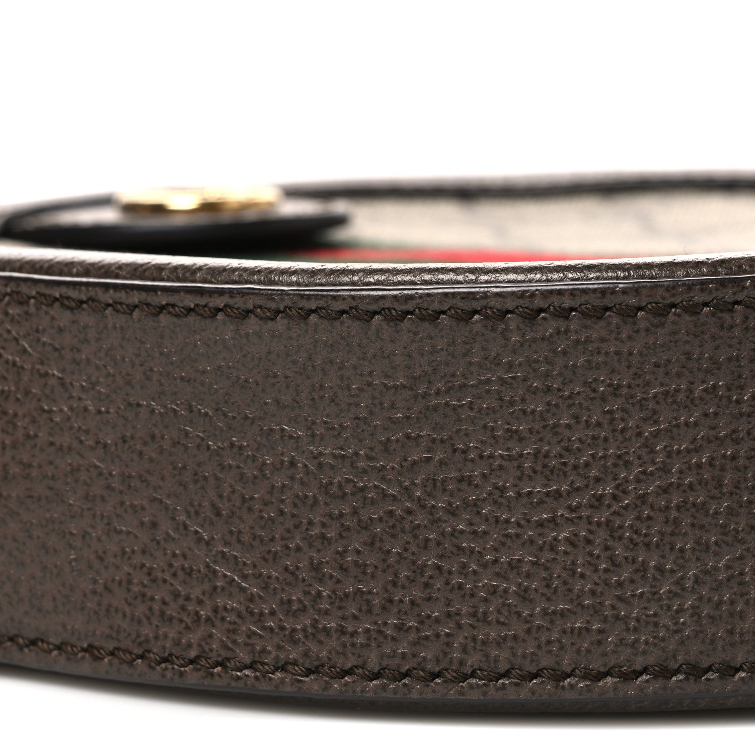Gucci GG Supreme Monogram Web Mini Ophidia Round Shoulder Bag Brown 9 of 10