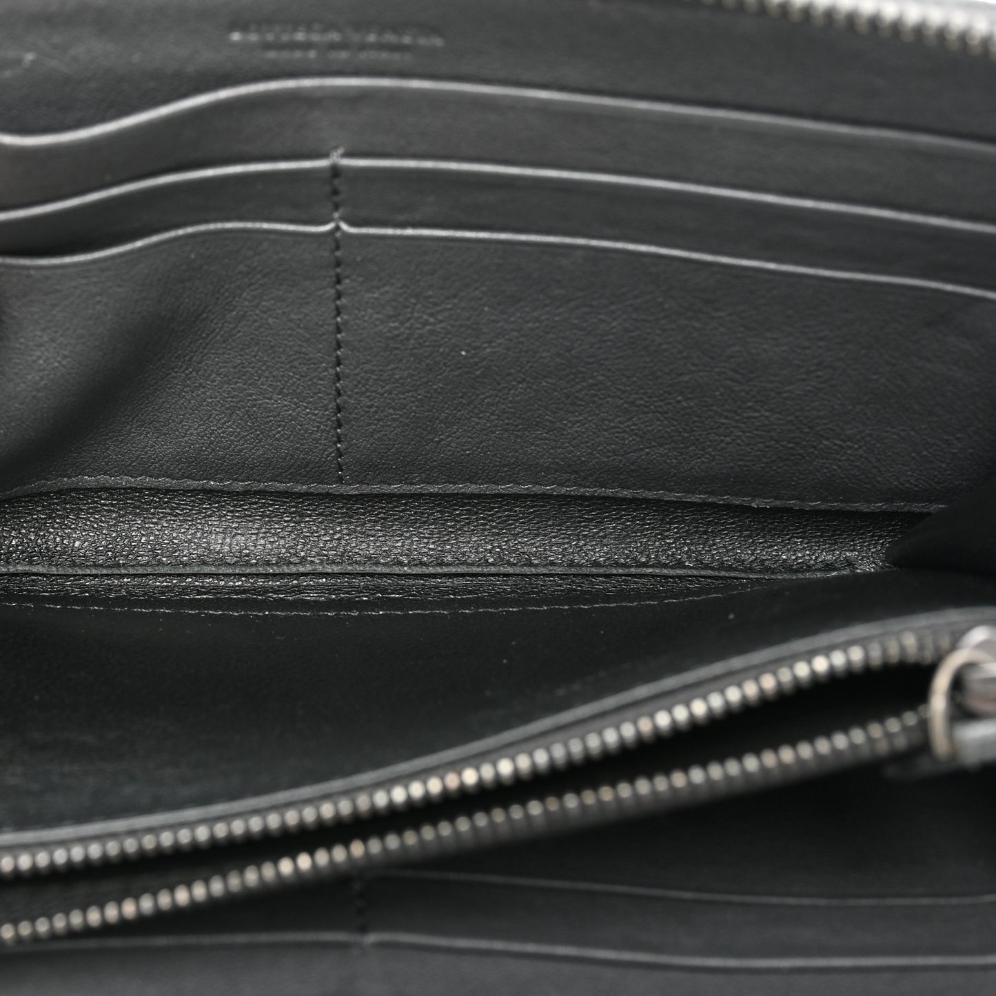 Nappa Intrecciato Zip Around Wallet Grey Multicolor