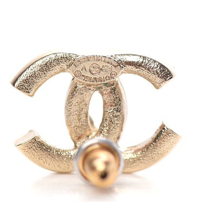 Chanel Crystal Baguette CC Earrings Gold 4 of 5