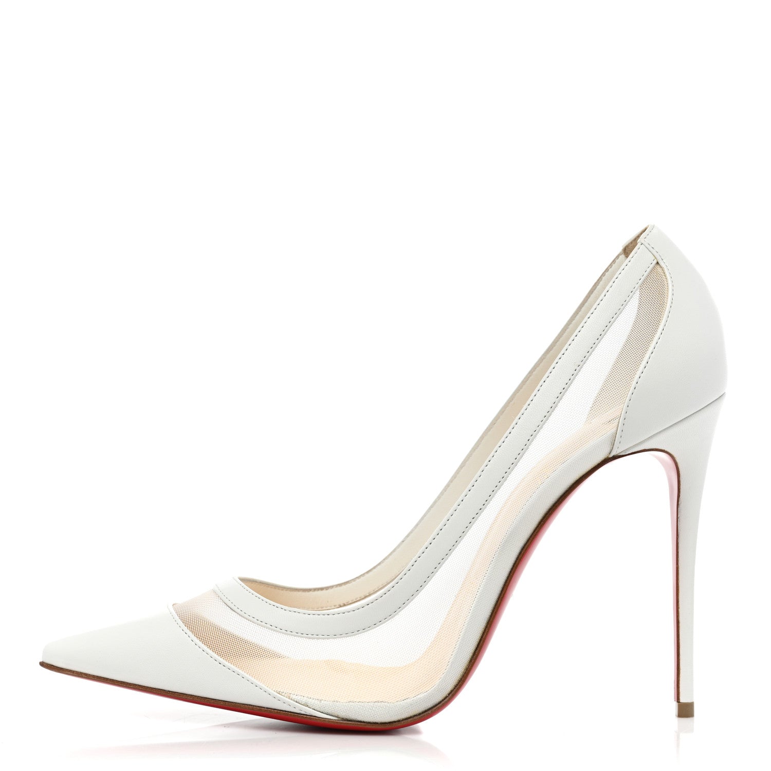 Christian Louboutin Kid Rete Galativi 100 Pumps 39.5 Bianco 1 of 9