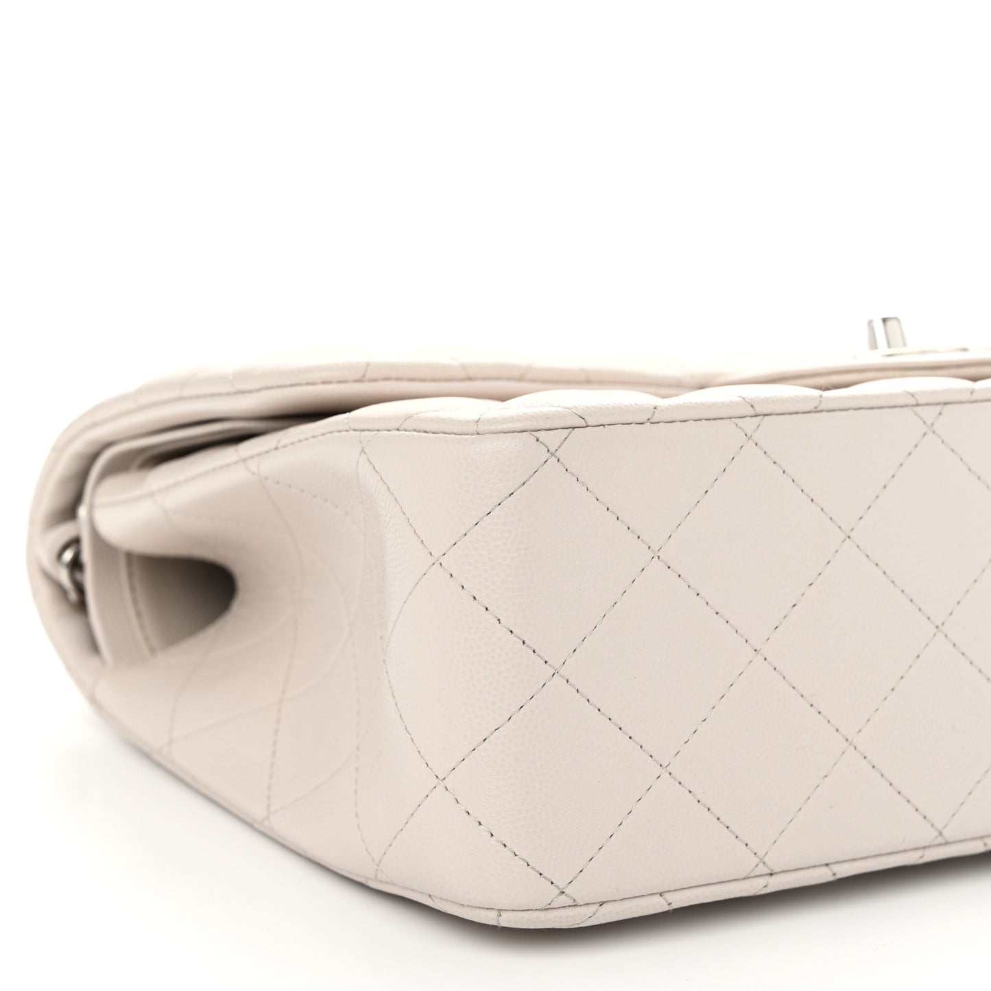 Quilted Jumbo Double Flap Ivory