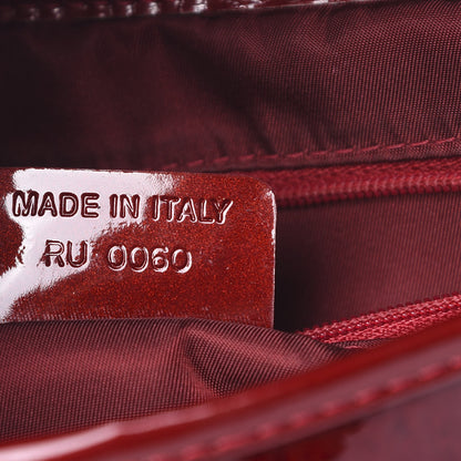 Christian Dior Patent Diorissimo Double Saddle Bag Dark Red 6 of 10
