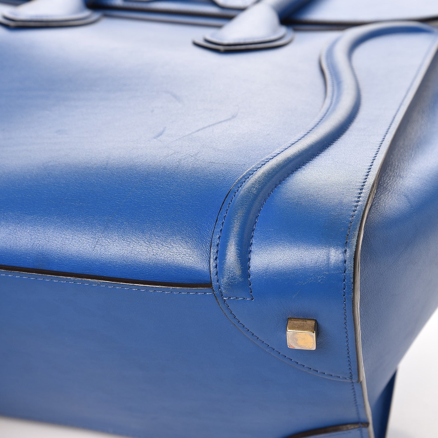 Celine Palmelato Mini Luggage Electric Blue 10 of 12