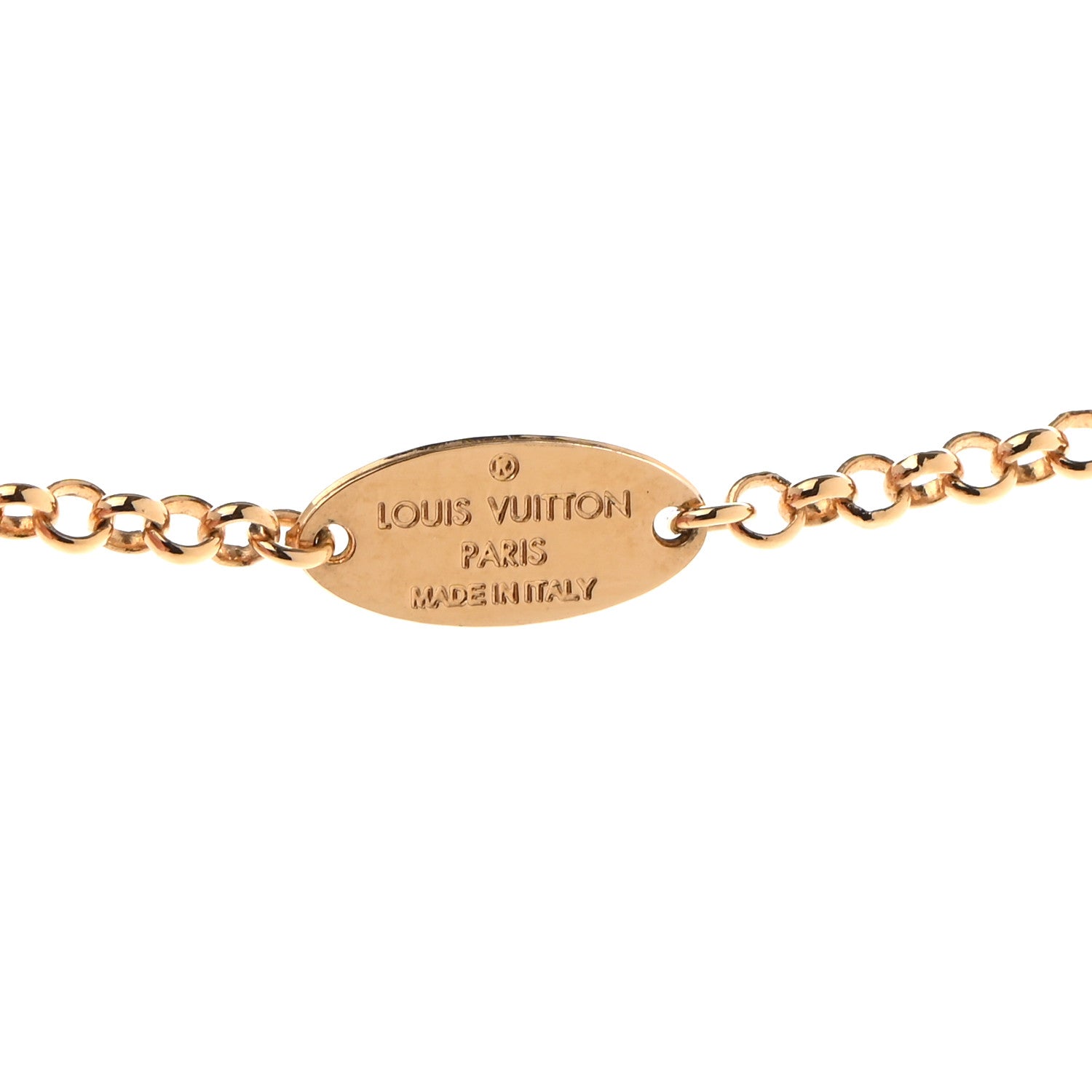 Louis Vuitton Metal Baby Louise Necklace Gold 5 of 7