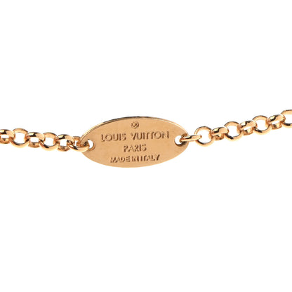 Louis Vuitton Metal Baby Louise Necklace Gold 5 of 7