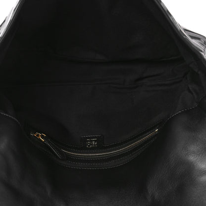 Fendi Nappa FF 1974 Embossed Large Baguette Black 5 of 8