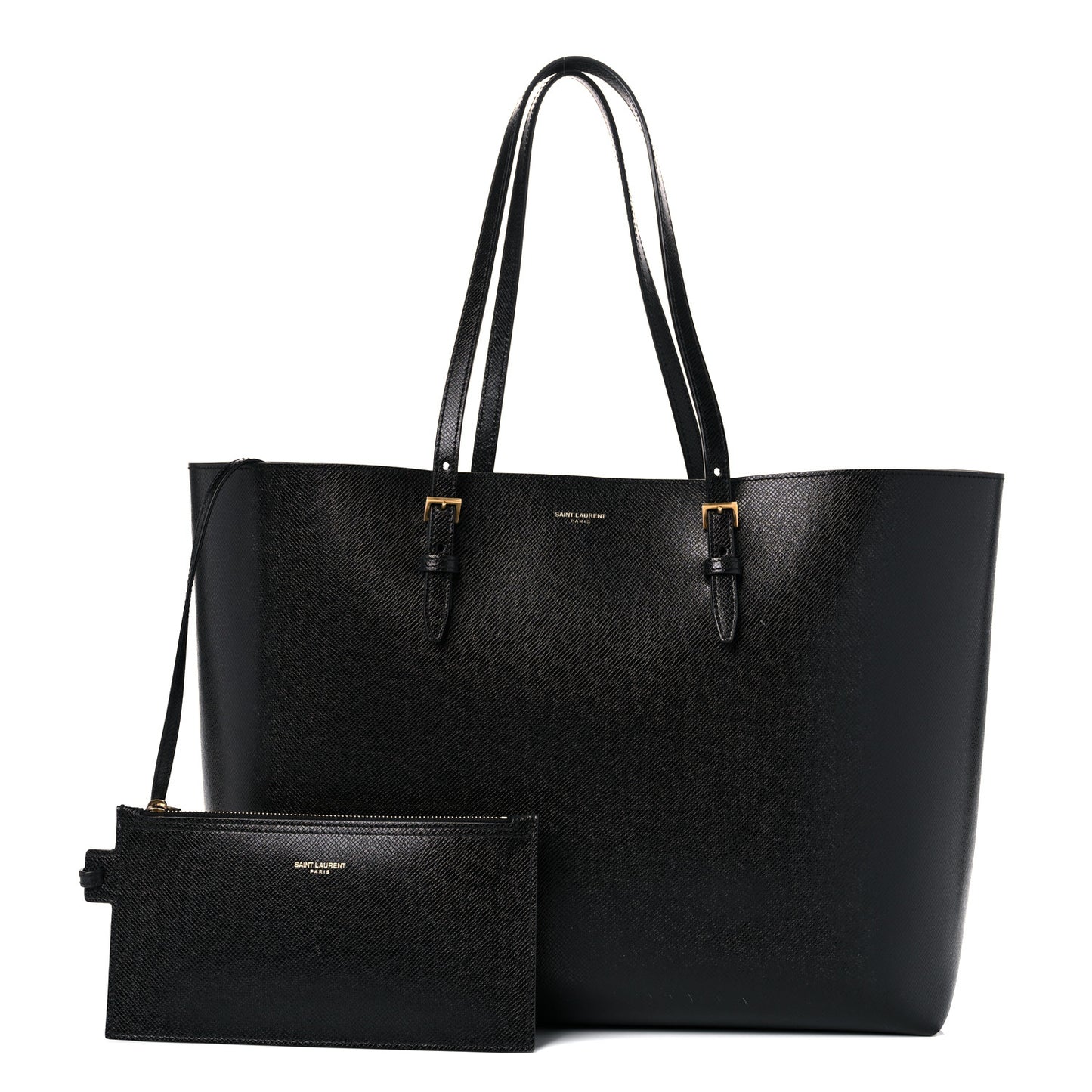 Calfskin Large Shopping Tote Black