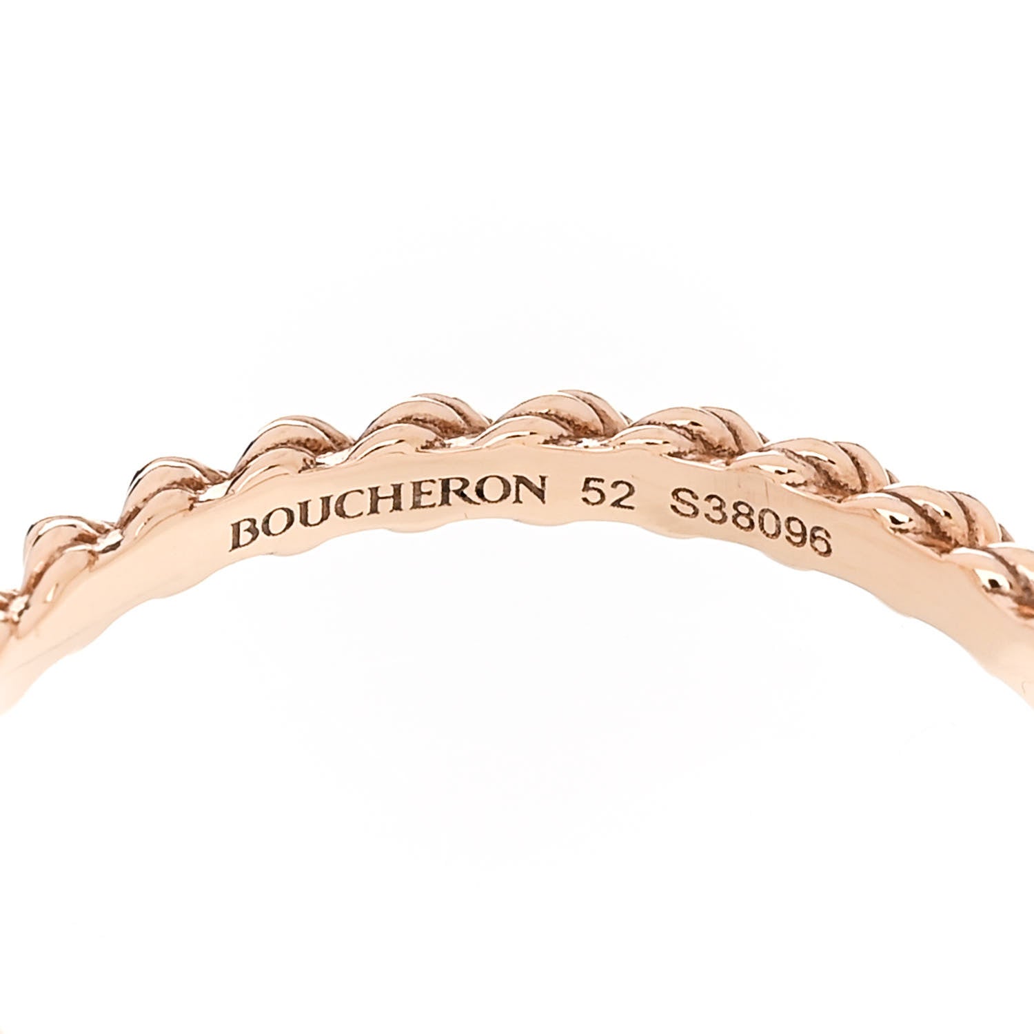 Boucheron 18K Rose Gold Rose Quartz Small Serpent Boheme Ring 52 6 5 of 6