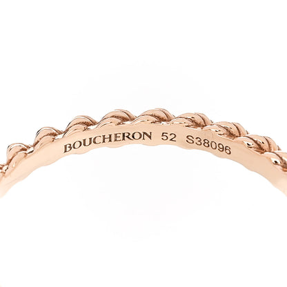 Boucheron 18K Rose Gold Rose Quartz Small Serpent Boheme Ring 52 6 5 of 6