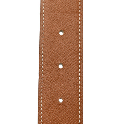 Hermes Box Courchevel 32mm Belt Strap 65 Black Gold 3 of 8