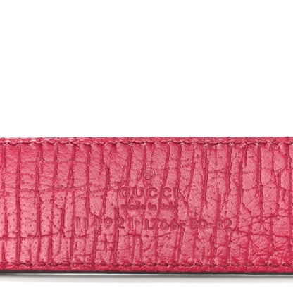 Gucci GG Supreme Monogram Plaque Belt 85 34 Fuchsia 5 of 6