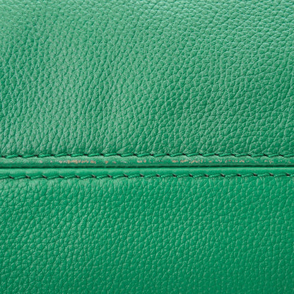 Alexander McQueen Pebbled Calfskin Large Skull Padlock Zip Around Tote Green 11 of 13