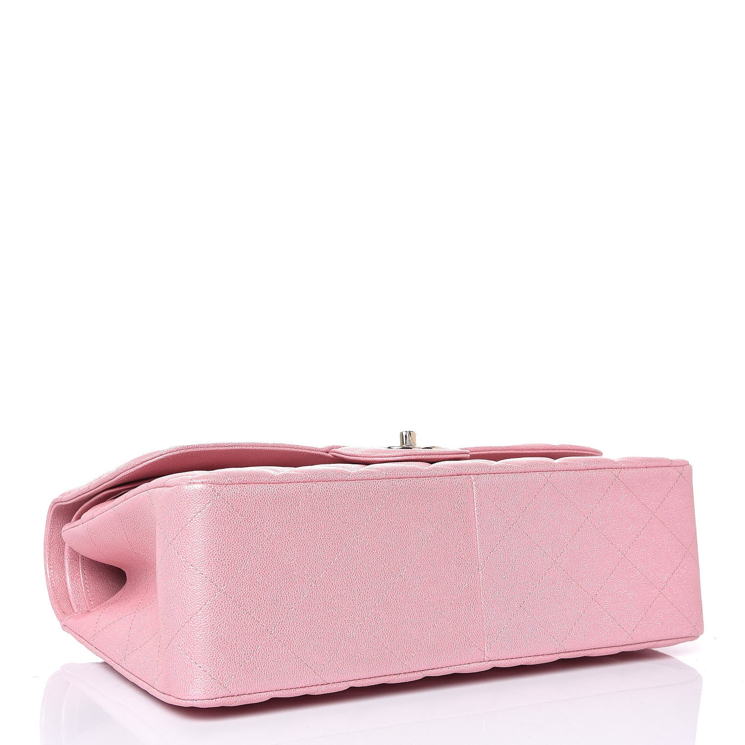Chanel Iridescent Caviar Quilted Jumbo Double Flap Rose Pink 4 of 11