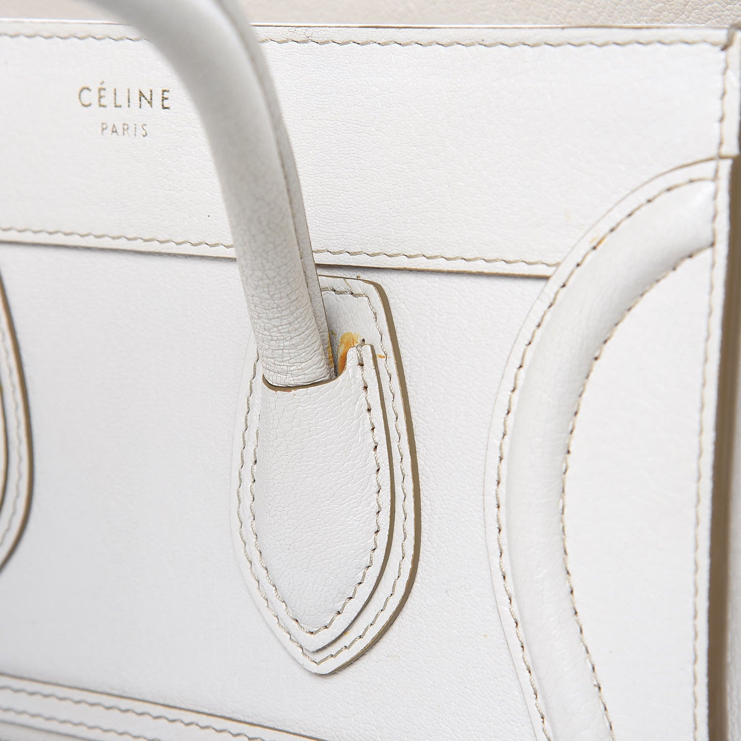 Celine Goatskin Micro Luggage White 8 of 18