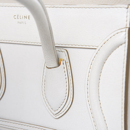 Celine Goatskin Micro Luggage White 8 of 18