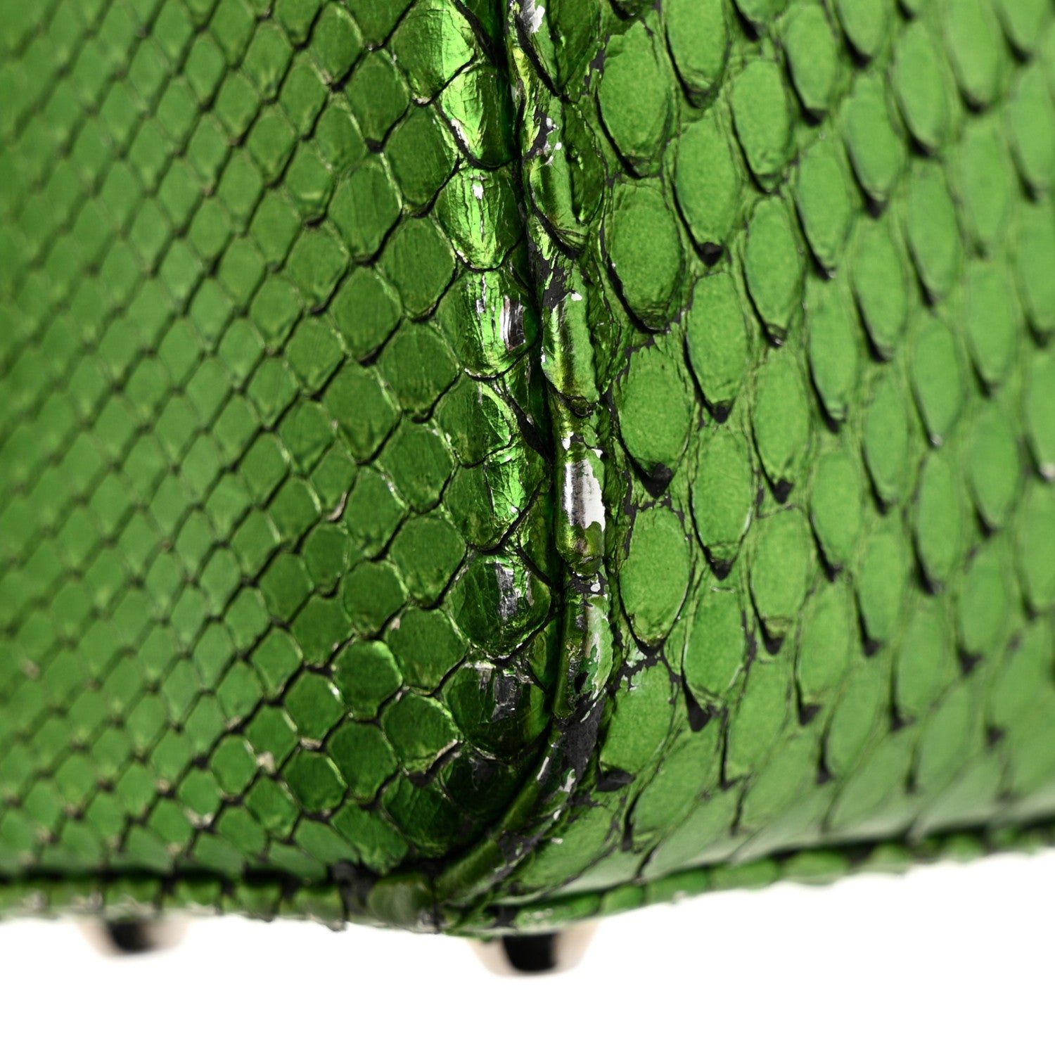 Christian Dior Metallic Snakeskin Mini Lady Dior Green 17 of 20