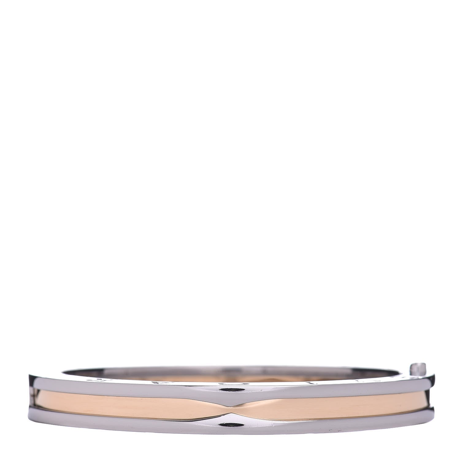 Bulgari 18K Yellow Gold Stainless Steel B.Zero1 Bangle Bracelet S 1 of 4