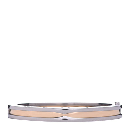 Bulgari 18K Yellow Gold Stainless Steel B.Zero1 Bangle Bracelet S 1 of 4