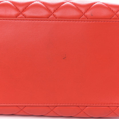 Chanel Lambskin Quilted Large 7 Tote Red 15 of 17