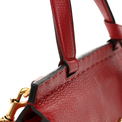 Gucci Calfskin Small GG Marmont Top Handle Bag Vulcanic Red 12 of 13